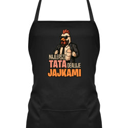 Najlepszy tata dealuje jajkami - fartuch na prezent