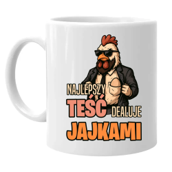 Najlepszy teść dealuje jajkami - kubek na prezent