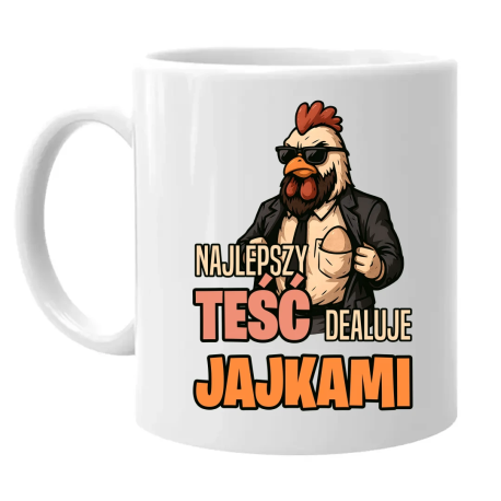 Najlepszy teść dealuje jajkami - kubek na prezent