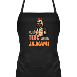 Najlepszy teść dealuje jajkami - fartuch na prezent