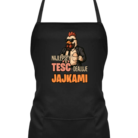 Najlepszy teść dealuje jajkami - fartuch na prezent