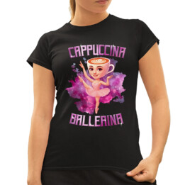 Ballerina Cappuccina - Italian Brainrot - damska koszulka na prezent