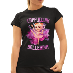 Ballerina Cappuccina - Italian Brainrot - damska koszulka na prezent