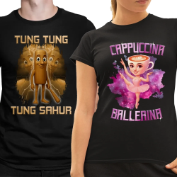 Komplet dla pary - Ballerina Cappuccina - Tung Tung Tung Sahur - Italian Brainrot