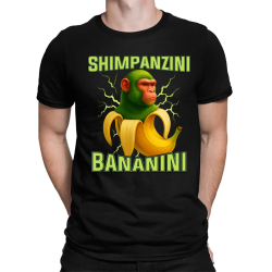 Shimpanzini bananini - Italian Brainrot - męska koszulka na prezent