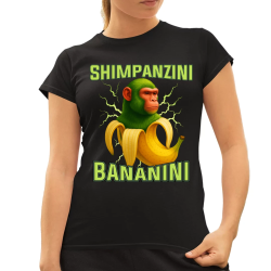 Shimpanzini bananini - Italian Brainrot - damska koszulka na prezent