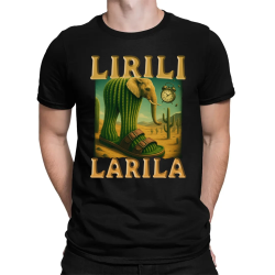 Lirili larila - Italian brainrot - męska koszulka na prezent
