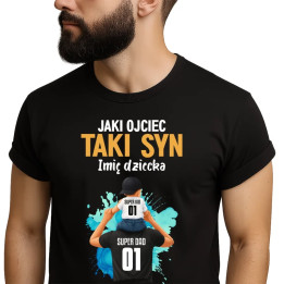 Jaki ojciec, taki syn V3 - męska koszulka na prezent