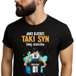 Jaki ojciec, taki syn V3 - męska koszulka na prezent