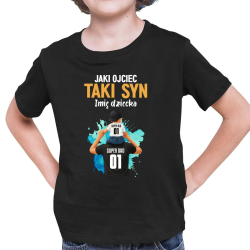 Jaki ojciec, taki syn V3 - dziecięca koszulka na prezent - produkt personalizowany