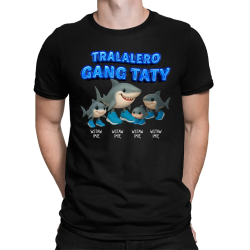 Tralalero gang taty - Italian brainrot - produkt personalizowany - męska koszulka na prezent