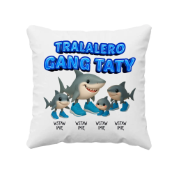 Tralalero gang taty - Italian brainrot - produkt personalizowany - poduszka na prezent