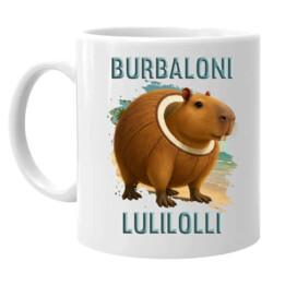 Burbaloni Lulilolli - Italian Brainrot - kapibara w kokosie - kubek na prezent