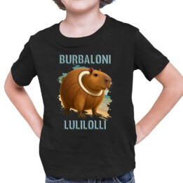 Burbaloni Lulilolli - Italian Brainrot - kapibara w kokosie - dziecięca koszulka na prezent