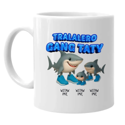 Tralalero gang taty - dwoje dzieci - Italian brainrot - produkt personalizowany - kubek na prezent