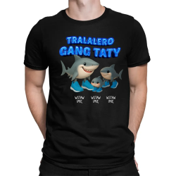 Tralalero gang taty - dwoje dzieci - Italian brainrot - produkt personalizowany - męska koszulka na prezent