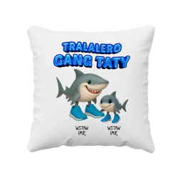 Tralalero gang taty - jedno dziecko - Italian brainrot - poduszka na prezent - produkt personalizowany