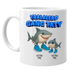 Tralalero gang taty - jedno dziecko - Italian brainrot - kubek na prezent - produkt personalizowany