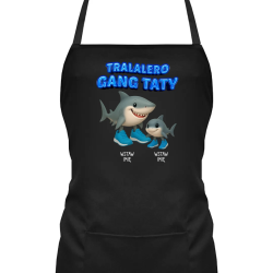 Tralalero gang taty - jedno dziecko - Italian brainrot - fartuch na prezent - produkt personalizowany