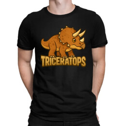 Triceratops Dinozaur - męska koszulka na prezent