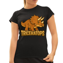 Triceratops Dinozaur - damska koszulka na prezent