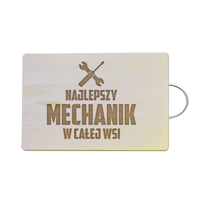 Najlepszy mechanik w całej wsi - drewniana deska z grawerem