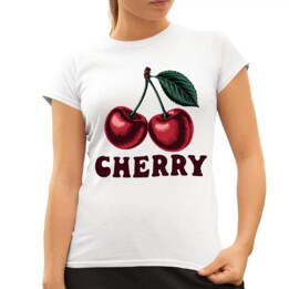 Cherry - wiśnia - damska koszulka na prezent