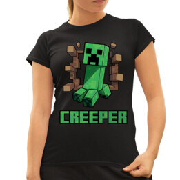 Creeper - damska koszulka na prezent dla fanów gry Minecraft
