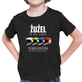 Żużel to nie hobby, to moja ucieczka od rzeczywistości - dziecięca koszulka na prezent