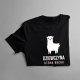 Dziewczyna, która kocha alpaki - damska koszulka z nadrukiem
