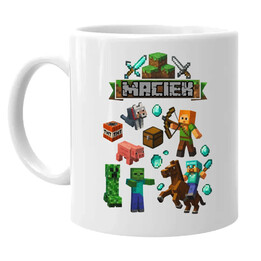 Kubek imienny dla fanów gry Minecraft - kubek na prezent - produkt personalizowany