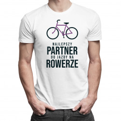 Najlepszy partner do jazdy na rowerze - męska koszulka z nadrukiem