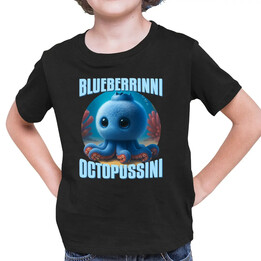 Blueberrinni Octopussini - Italian Brainrot - ośmiornica borówka - dziecięca koszulka na prezent