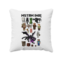 Minecraftowa ekipa - poduszka na prezent dla fanów gry Minecraft - produkt personalizowany
