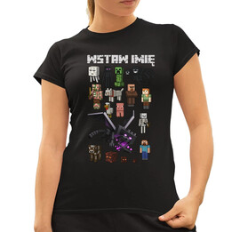 Minecraftowa ekipa - damska koszulka na prezent dla fanów gry Minecraft - produkt personalizowany
