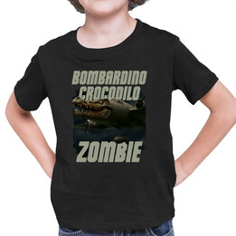 Bombardino Crocodilo zombie - krokodyl bombowiec - Italian Brainrot - dziecięca koszulka na prezent