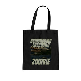 Bombardino Crocodilo zombie - krokodyl bombowiec - Italian Brainrot - torba na prezent