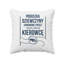 Poduszka dziewczyny chronionej przez troskliwego kierowcę
