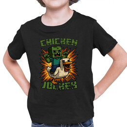 Chicken jockey - zombie - kurczak - dziecięca koszulka na prezent