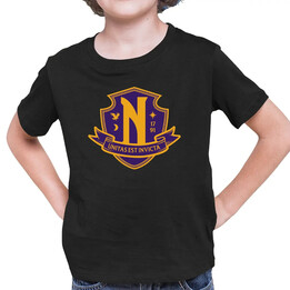 Unitas Est Invicta - Nevermore Academy - dziecięca koszulka na prezent