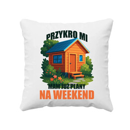 Przykro mi, mam już plany na weekend - działka - poduszka na prezent