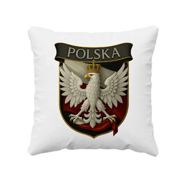 Polska - Orzeł Biały v2 - poduszka na prezent