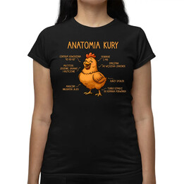 Anatomia kury - damska koszulka na prezent