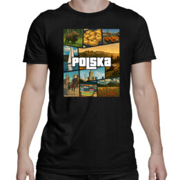 Polska - męska koszulka na prezent