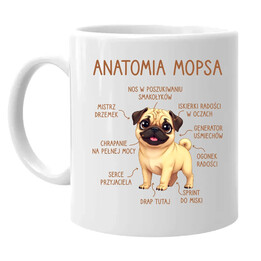 Anatomia mopsa - kubek na prezent