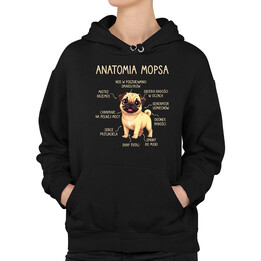 Anatomia mopsa - damska bluza na prezent
