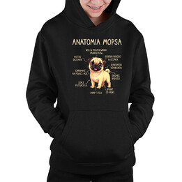 Anatomia mopsa - dziecięca bluza na prezent