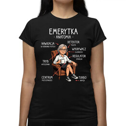 Anatomia emerytki - damska koszulka na prezent