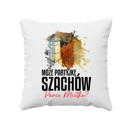 Może partyjkę szachów Panie Mietku? - dla fanów serialu Ojciec Mateusz - poduszka na prezent