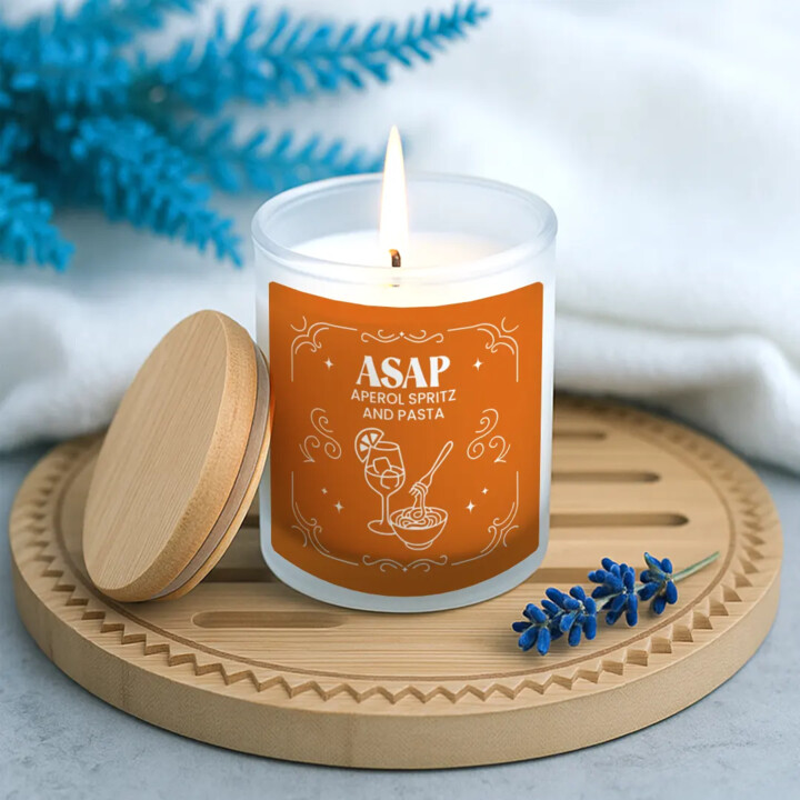 ASAP - Aperol spritz and pasta - zapomnij o mnie a spalę Ci dom! - świeczka zapachowa na prezent